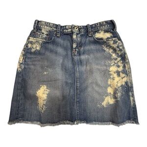 Polo Ralph Lauren Denim Jean Acid Wash Mini Skirt Size 4